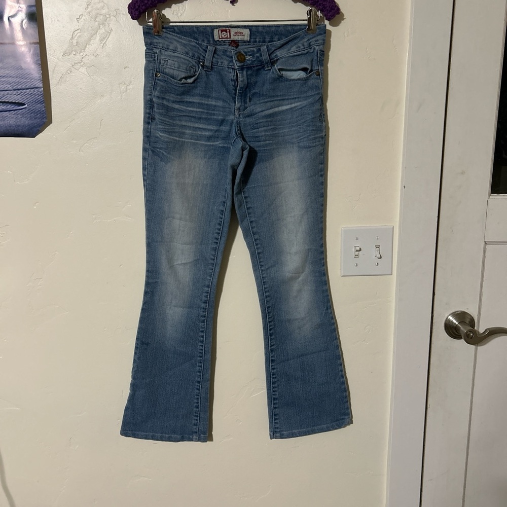 lei Women's Light Blue Flare Jeans